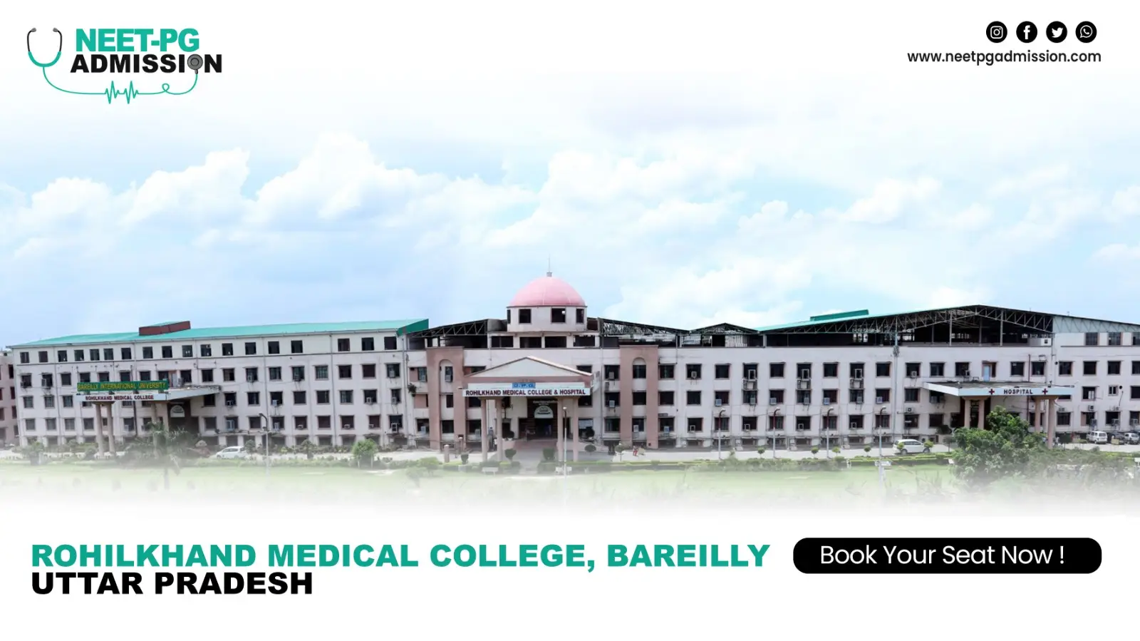 MD Ms Direct Admission Rohilkhand Medical College 2024
